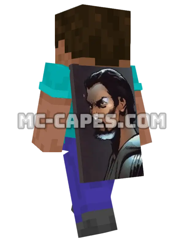 General Zod Minecraft cape worn on a player, seen from behind