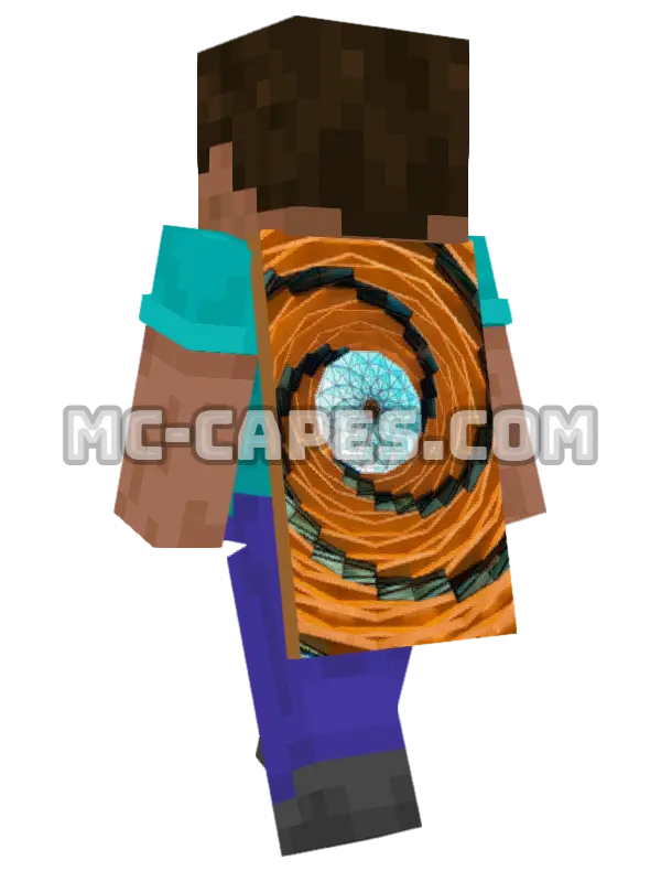 Geometric Dome Minecraft cape worn on a player, seen from behind