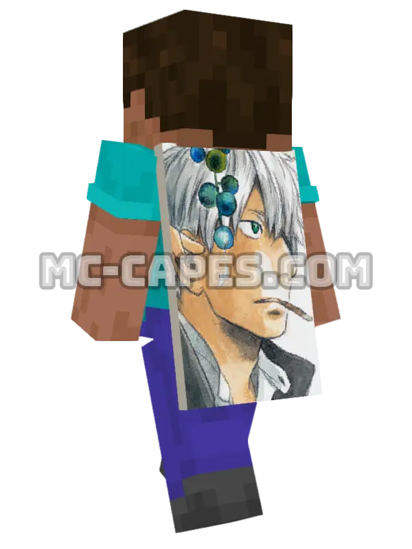 Ginko Minecraft cape worn on a player, seen from behind