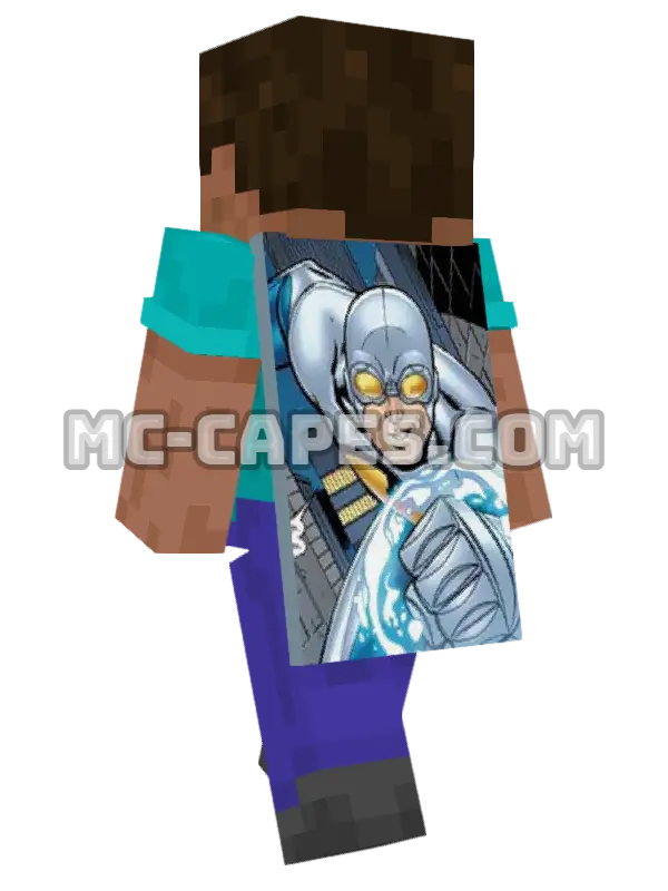 Gravity Minecraft cape worn on a player, seen from behind