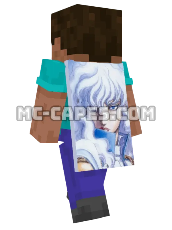 Griffith Minecraft cape worn on a player, seen from behind