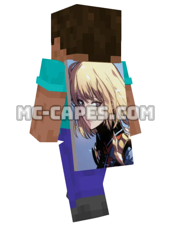 Hae-In Cha Minecraft cape worn on a player, seen from behind