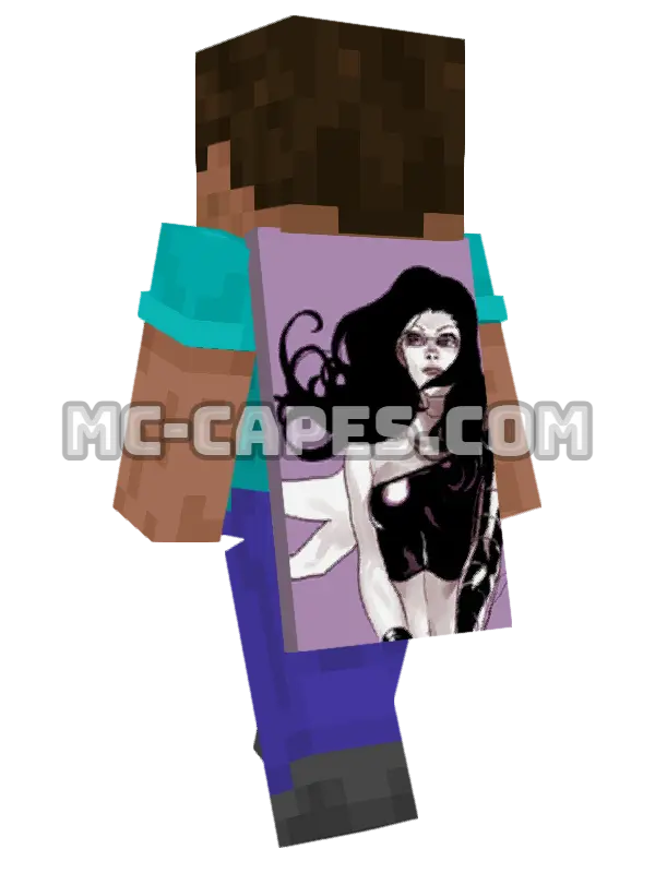 Hawkeye II Minecraft cape worn on a player, seen from behind