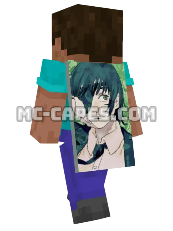 Himeno Minecraft cape worn on a player, seen from behind