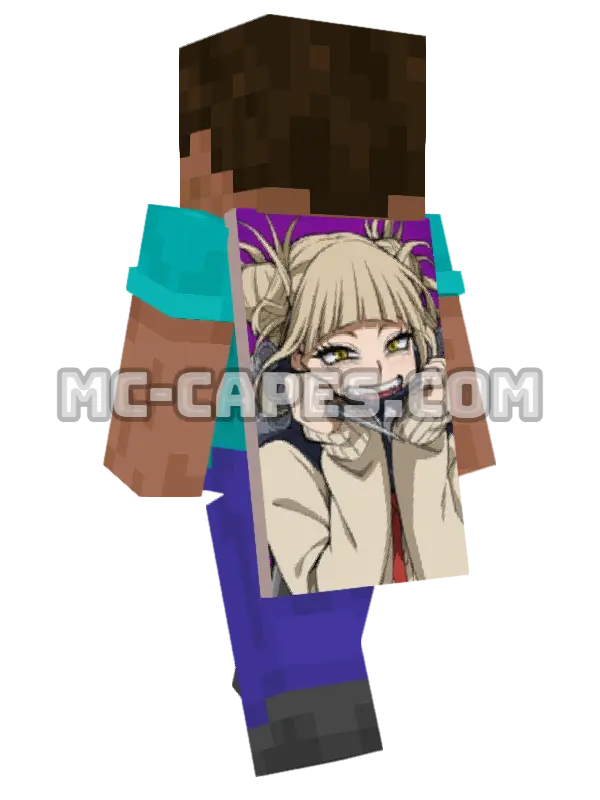 Himiko Toga Minecraft cape worn on a player, seen from behind