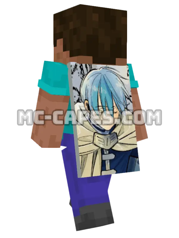 Himmel Minecraft cape worn on a player, seen from behind