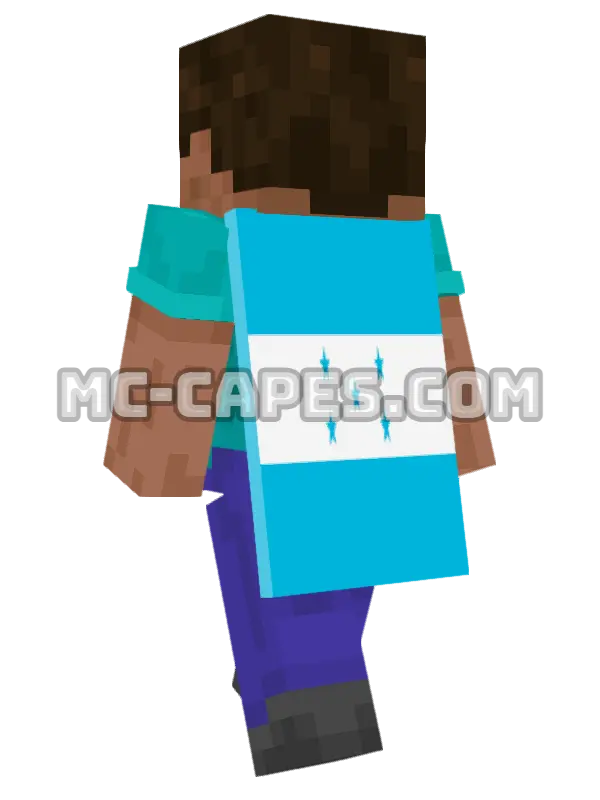 Honduras Flag Minecraft cape worn on a player, seen from behind