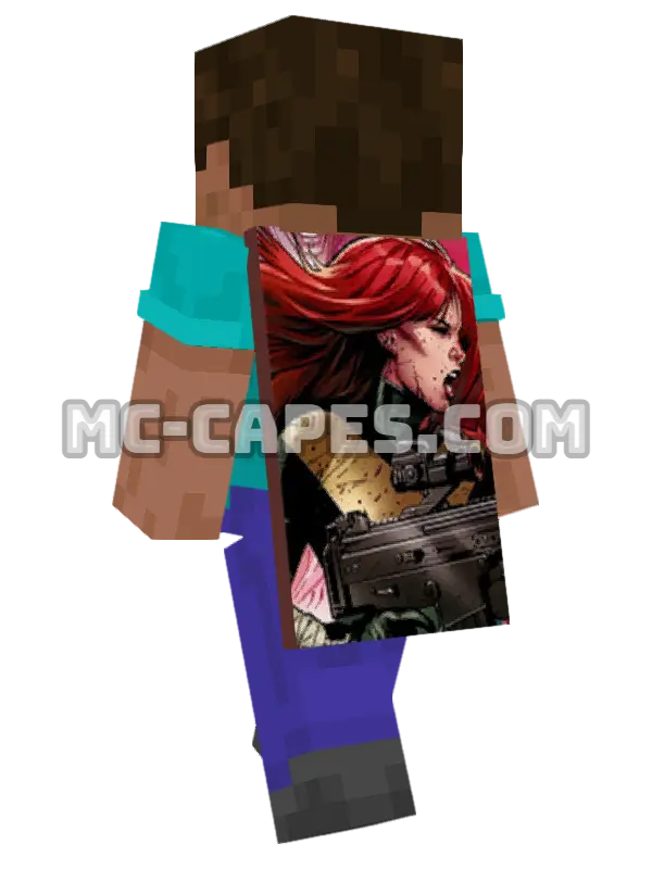 Hope Summers Minecraft cape worn on a player, seen from behind