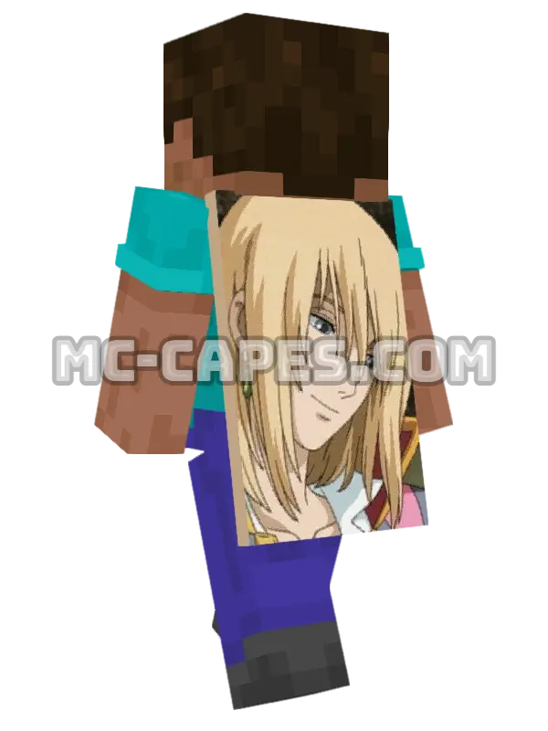 Howl Minecraft cape worn on a player, seen from behind