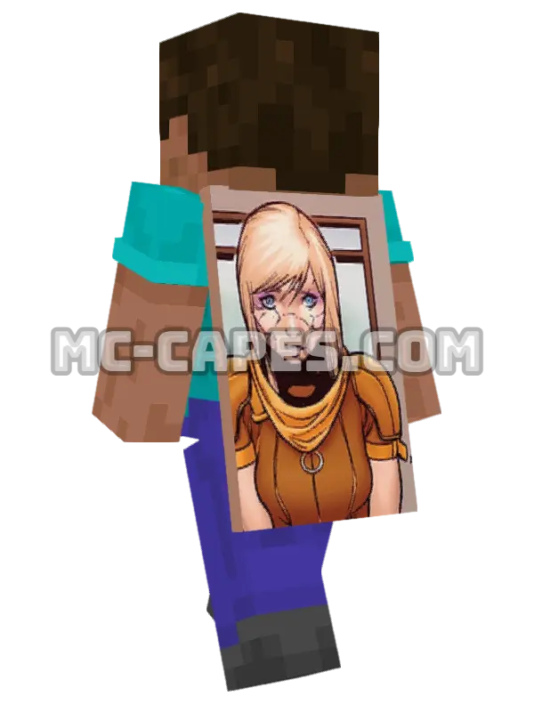 Husk Minecraft cape worn on a player, seen from behind