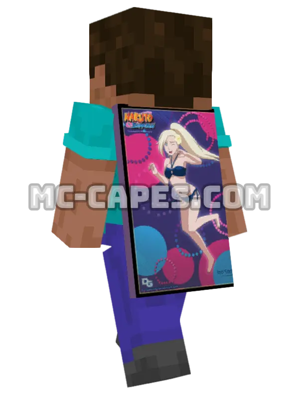 Ino Yamanaka Bikini Minecraft cape worn on a player, seen from behind