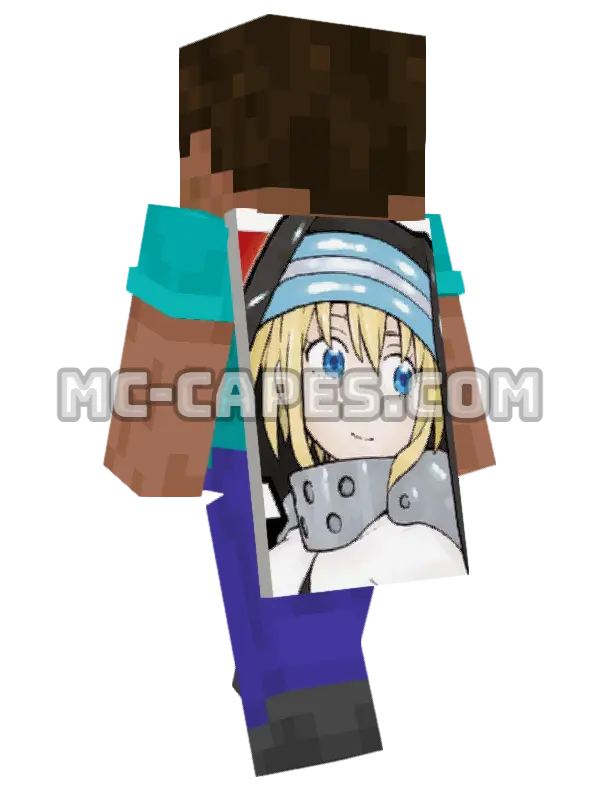 Iris Minecraft cape worn on a player, seen from behind