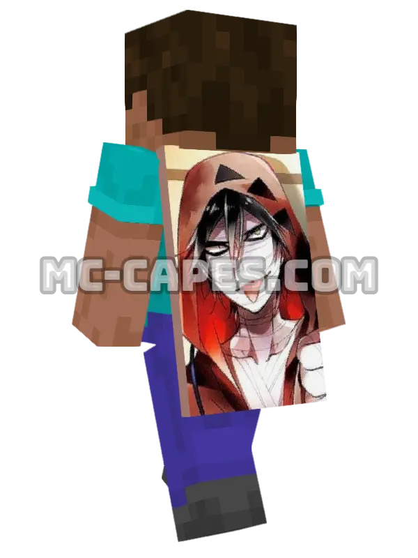Isaac Foster Minecraft cape worn on a player, seen from behind