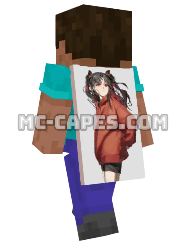 Ishtar Hoodie Minecraft cape worn on a player, seen from behind