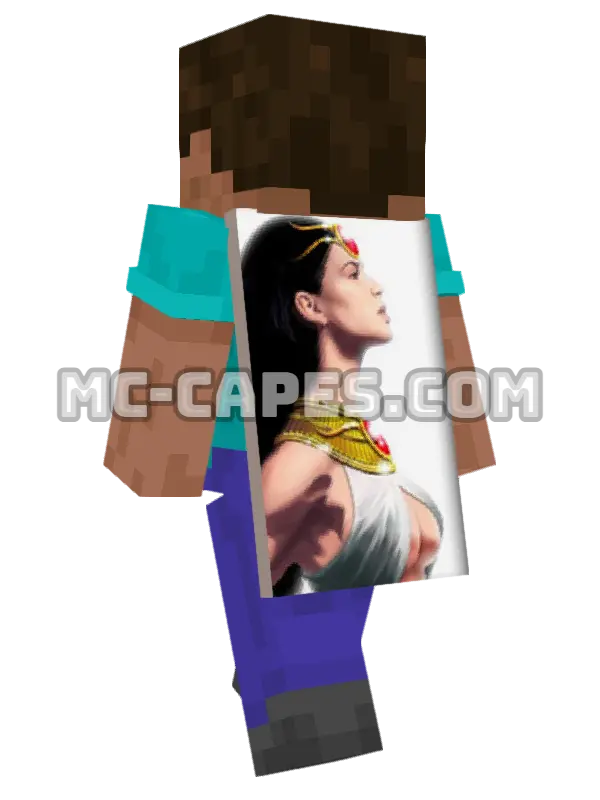 Isis Minecraft cape worn on a player, seen from behind