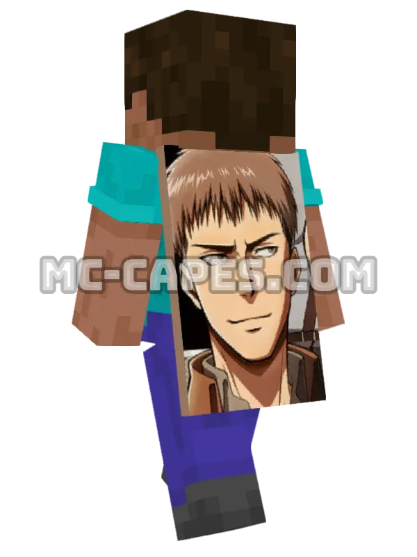 Jean Kirstein Minecraft cape worn on a player, seen from behind
