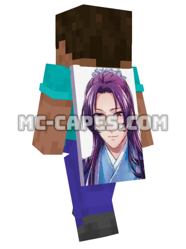 Jinshi Minecraft cape worn on a player, seen from behind