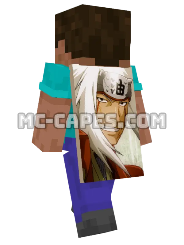 Jiraiya Minecraft cape worn on a player, seen from behind