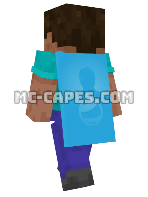 John Wraith Minecraft cape worn on a player, seen from behind