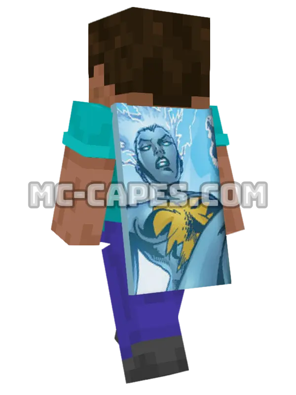 Jolt Minecraft cape worn on a player, seen from behind