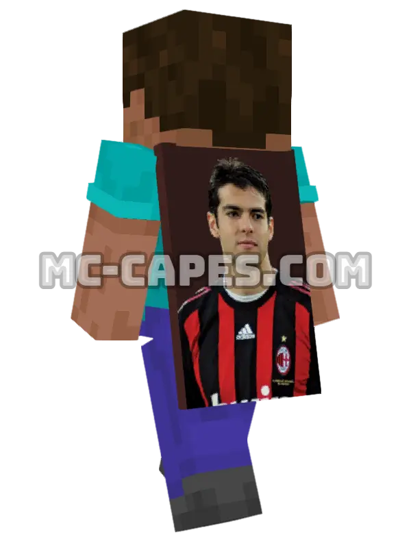 Kaka Minecraft cape worn on a player, seen from behind