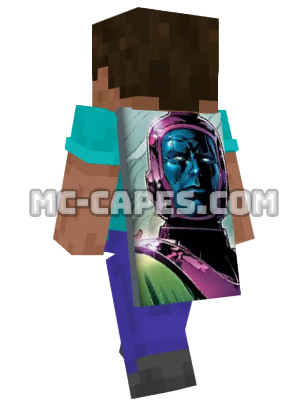 Kang Minecraft cape worn on a player, seen from behind