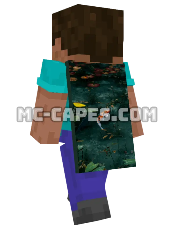 Koi Fish Minecraft cape worn on a player, seen from behind
