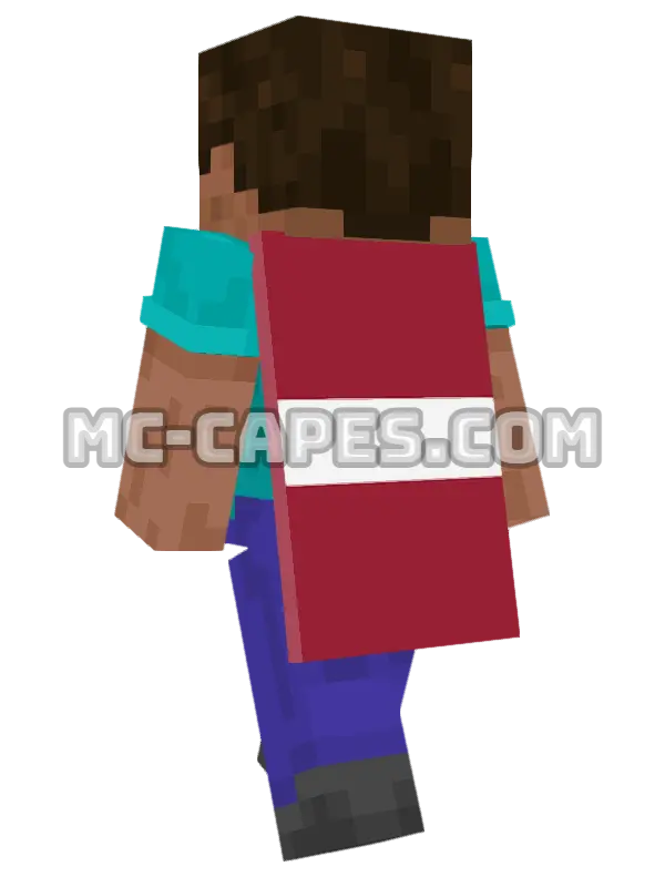 Latvia Flag Minecraft cape worn on a player, seen from behind