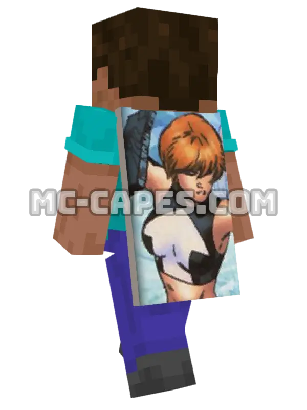 Light Lass Minecraft cape worn on a player, seen from behind