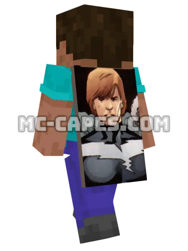 Lightning Lord Minecraft cape worn on a player, seen from behind