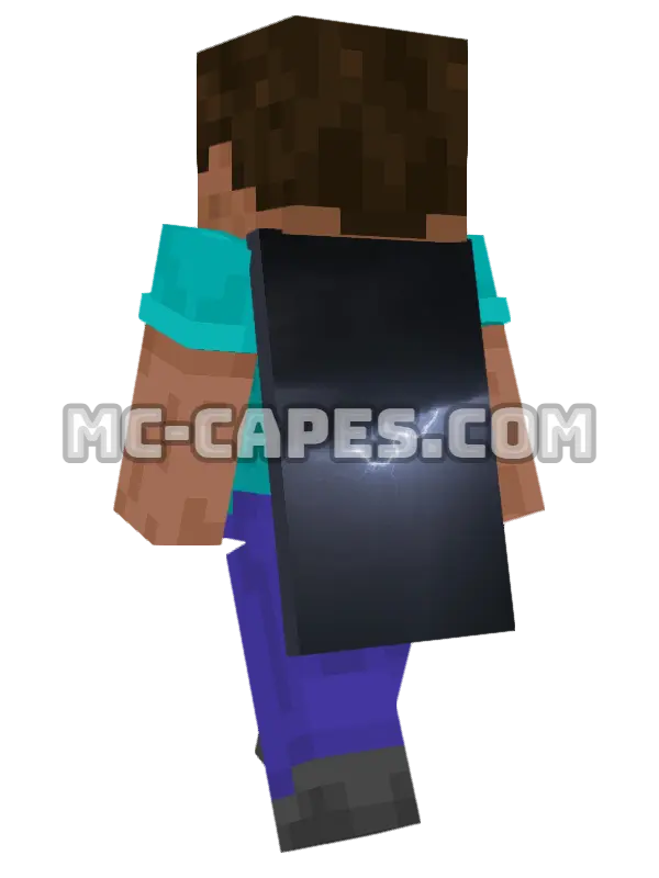 Lightning Storm Minecraft cape worn on a player, seen from behind