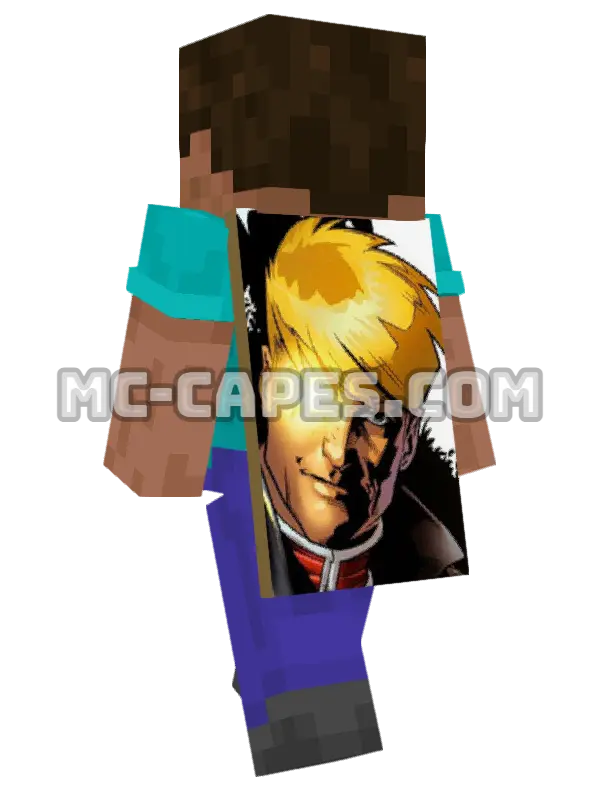 Longshot Minecraft cape worn on a player, seen from behind