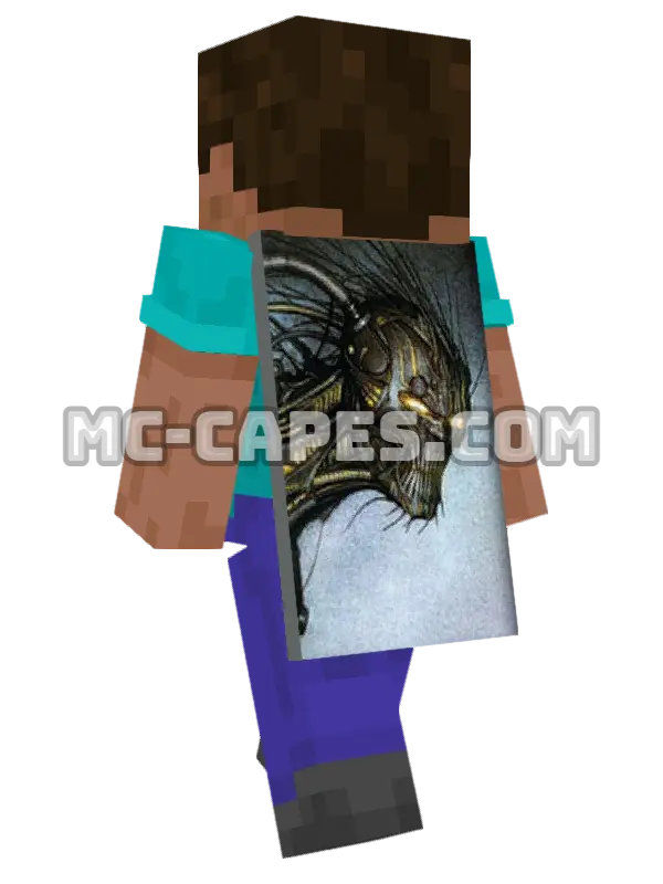 Magus Minecraft cape worn on a player, seen from behind