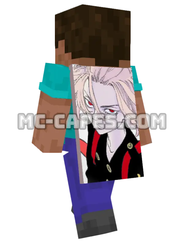 Manjirou Sano Minecraft cape worn on a player, seen from behind