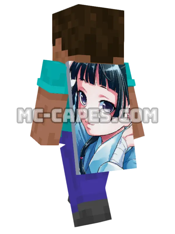 Maomao Minecraft cape worn on a player, seen from behind