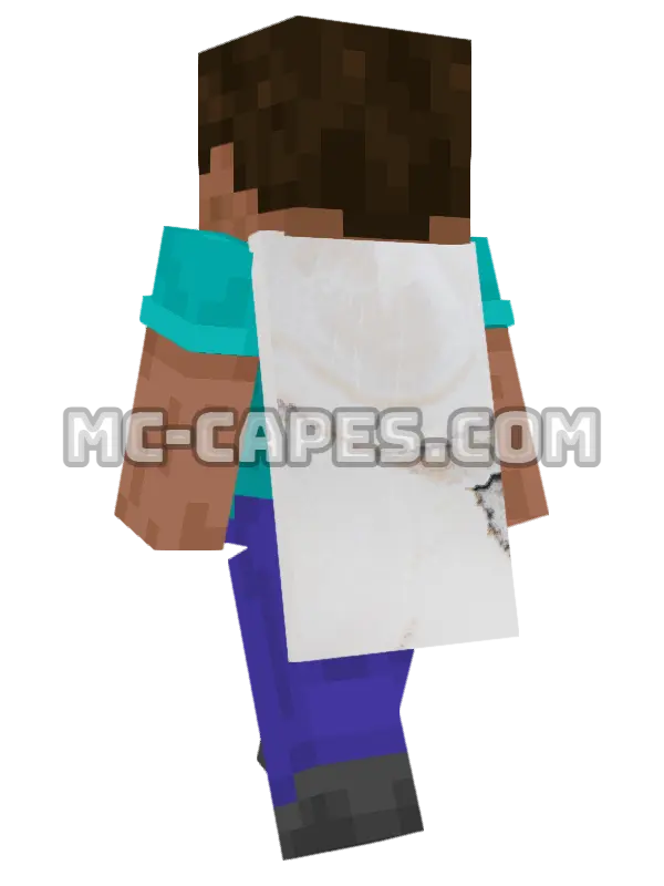 Marble Texture Minecraft cape worn on a player, seen from behind