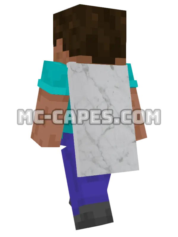 Marble Texture Minecraft cape worn on a player, seen from behind