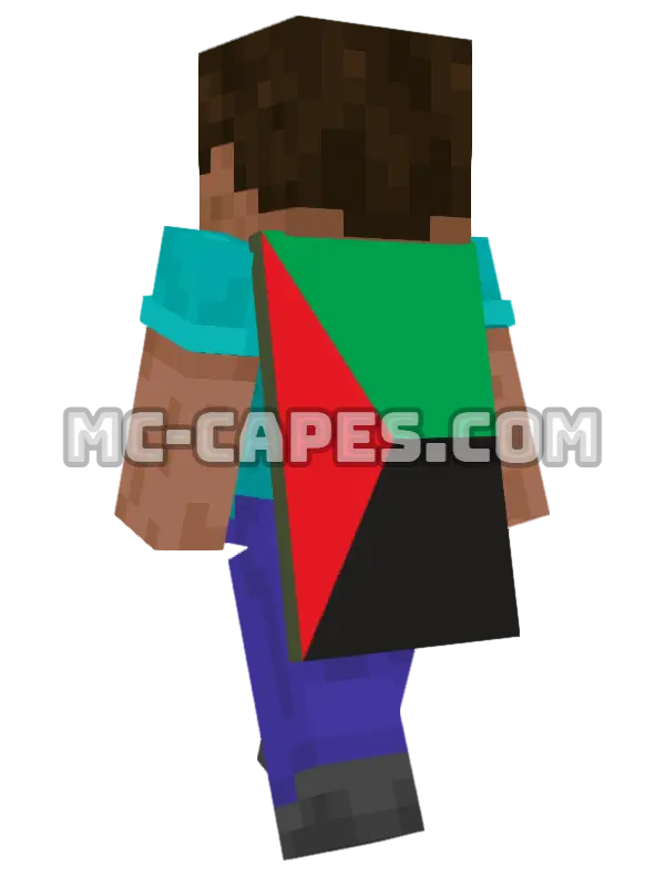 Martinique Flag Minecraft cape worn on a player, seen from behind