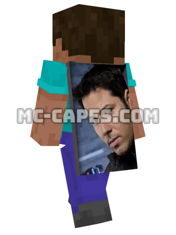 Matt Parkman Minecraft cape worn on a player, seen from behind