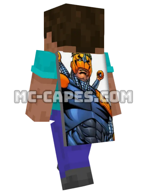 Maverick Minecraft cape worn on a player, seen from behind
