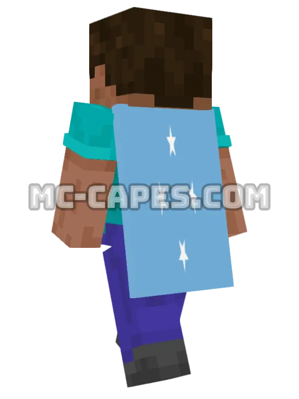 Micronesia Flag Minecraft cape worn on a player, seen from behind
