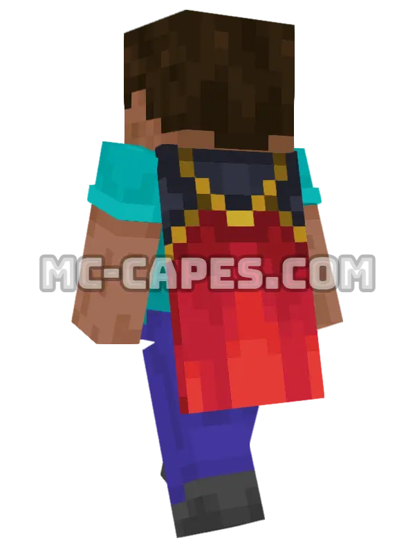 Migrator Minecraft cape worn on a player, seen from behind