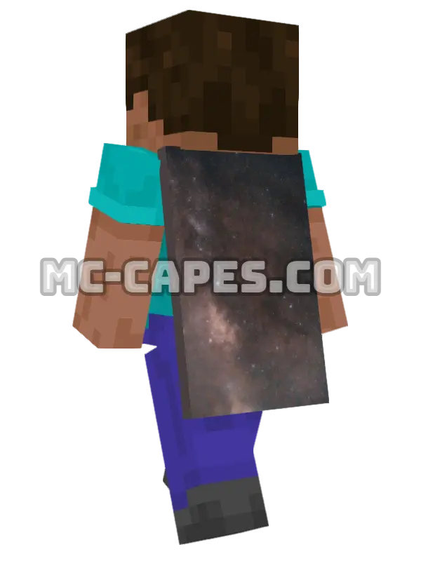 Milky Way Mexico Minecraft cape worn on a player, seen from behind