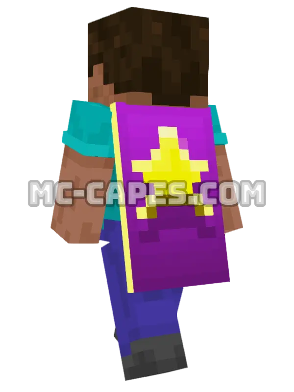 Millionth Customer Minecraft cape worn on a player, seen from behind
