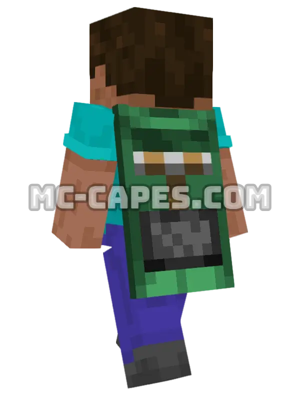 MineCon 2013 Minecraft cape worn on a player, seen from behind