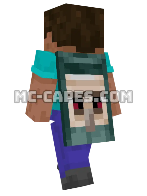 MineCon 2015 Minecraft cape worn on a player, seen from behind