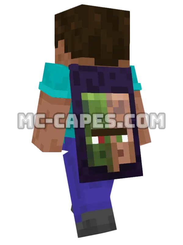 Minecraft Experience Minecraft cape worn on a player, seen from behind