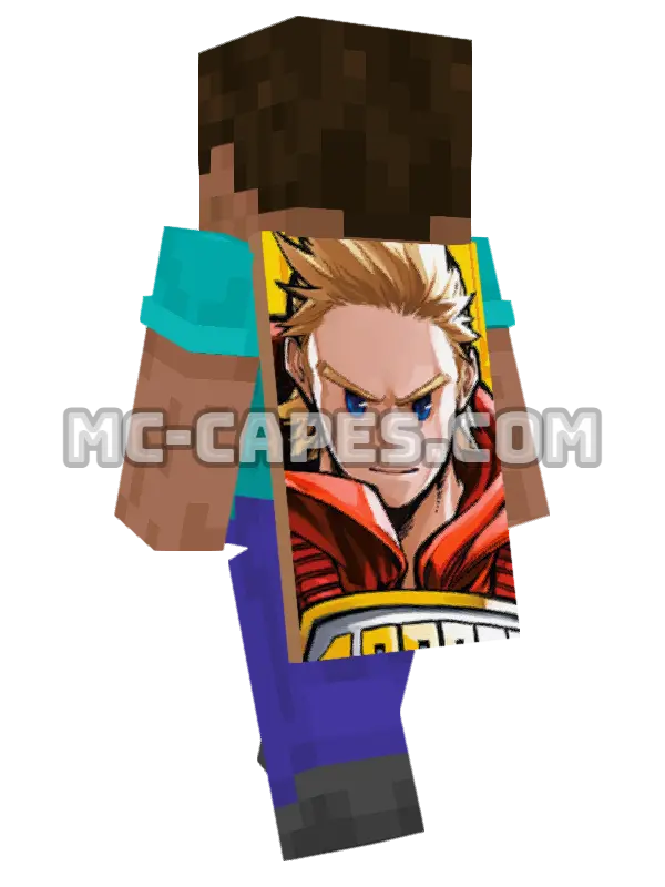 Mirio Togata Minecraft cape worn on a player, seen from behind