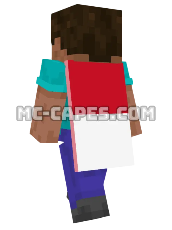 Monaco Flag Minecraft cape worn on a player, seen from behind