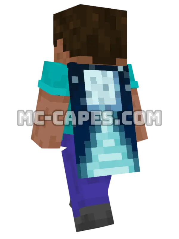Moonlight Trail Minecraft cape worn on a player, seen from behind